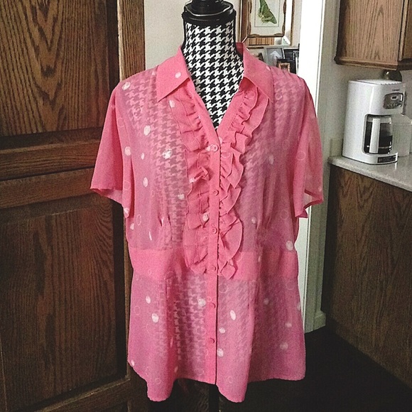 JM COLLECTION/Miss C Tops - JM COLLECTION Blouse Size 16 & NWT Enamel Bracelet